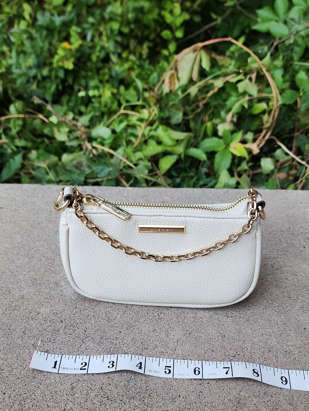 Anne Klein Pebbled Mini Shoulder Bag with Gold Chain - Picture 4 of 16